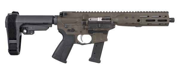 LWRC IC-9 9mm Luger with 8.50 inch threaded barrel and SB Tactical SBA3 brace