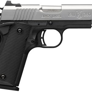 Browning 051119492 1911-380  Compact 380 ACP 8+1 3.63" Stainless Steel Barrel, Satin Stainless Steel Serrated Slide, Matte Black Aluminum Frame, Black Polymer Grip