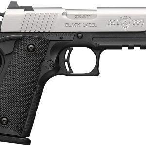 Browning 051121492 1911-380  Compact 380 ACP 8+1 3.63" Stainless Steel Barrel, Satin Stainless Steel Serrated Slide, Matte Black Aluminum Frame w/Picatinny Rail, Black Polymer Grip