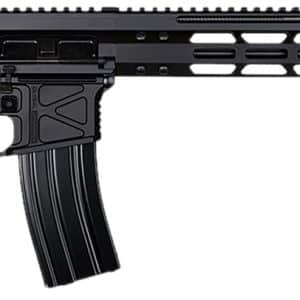 Global Ordnance Monolith 15A 5.56x45mm NATO rifle, black, side view with M-LOK handguard