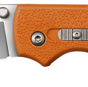 Cold Steel CS23JBZ Double Safe Hunter 3.50" Folding Clip Point Plain Satin 8Cr13MoV SS Blade, 4.88" Blaze Orange Textured GFN Handle