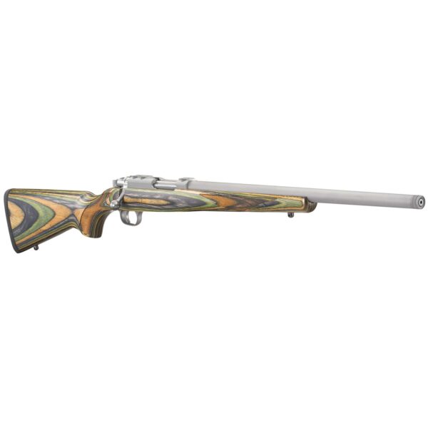 RUGER M77/22 BOLT RFL, 22 HORNET 18.5" MATTE STS, THREADED, GRN MTN STOCK - Image 2