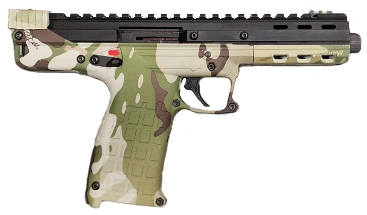 KelTec CP33 .22 LR pistol Green Multicam 5.5 inch threaded barrel 33-round capacity