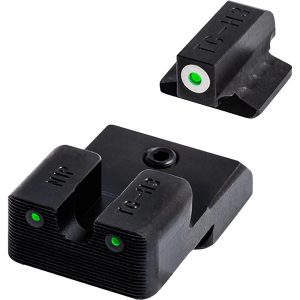 TruGlo TGTG231G3MW Tritium Pro  Black | Green Tritium White Outline Front Sight Green Tritium Rear Sight
