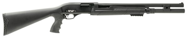 Gforce Arms GF2P12 GF2P  12 Gauge Pump 3" Chamber 7+1 20" Fixed Cylinder Bore, Black, 5rd Shell Carrier Stock, Rubber Pistol Grip, Blade Sight, 3rd Shell Holder on Rec