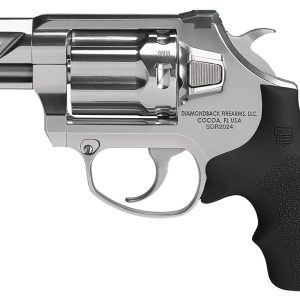 Diamondback SDR 9mm revolver polished stainless with Hogue black rubber grip and fiber optic sights