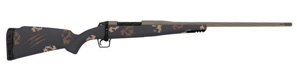 Fierce Firearms TWROG22CM20BRS Twisted Rogue 22 Creedmoor 22" Smoked Bronze Cerakote Steel Threaded Barrel, Drilled & Tapped Steel Receiver, LR Negative Comb Sonora Ambush Camo Carbon Fiber Stock