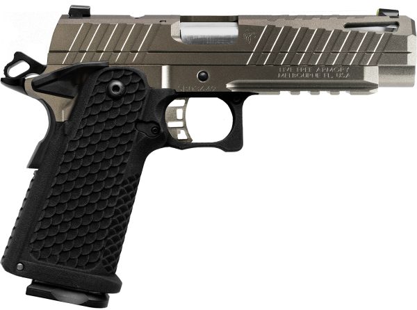 Live Free Armory Apollo 11 Compact 9mm pistol in platinum silver with RMSc cut