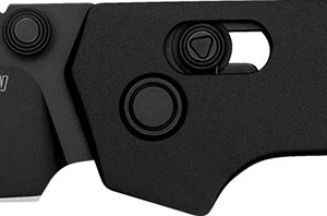 Kershaw 2038RBLK Iridium  3.45" Folding Reverse Tanto Plain Black Oxide D2 Steel Blade, Black Anodized Aluminum Handle