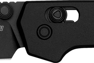 Kershaw 2051RBLK Iridium Mini 3" Folding Reverse Tanto Plain Black Oxide D2 Steel Blade, Black Anodized Aluminum Handle