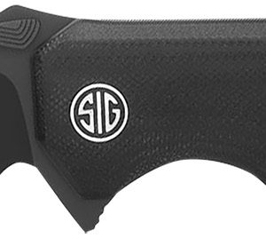 Eikonic Knife Company VA9BBS Validus  3.78" Folding Drop Point Part Serrated Black PVD M390 Steel Blade, 4.76" Black Textured G10 Handle