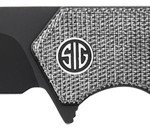 Eikonic Knife Company TS8BB Tsuru  3.30" Folding Tanto Plain Black PVD 154CM SS Blade, 4.20" Salt & Pepper Micarta Handle