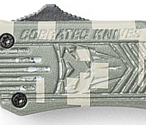 CobraTec Knives SADCCTK1SDNS CTK-1 American Flag Small 2.75" OTF Drop Point Plain D2 Steel Blade, 4.25" Digital Camo Aluminum Alloy Handle