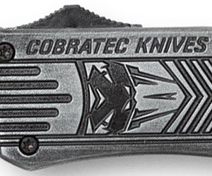 CobraTec Knives MSWCTK1MDNS CTK-1 American Flag Medium 3" OTF Drop Point Plain Stonewashed D2 Steel Blade, 5" Black Aluminum Alloy Handle