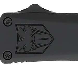 CobraTec Knives SBFS3DNS FS-3  Small 2.75" OTF Drop Point Plain D2 Steel Blade, 4.25" Black Aluminum Alloy Handle