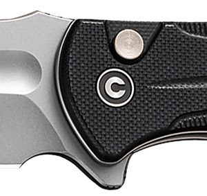Civivi Knives C23053-3 Incindie  3.48" Folding Spear Point Plain Stonewashed 14C28N Steel Blade, Black Textured G10 Handle
