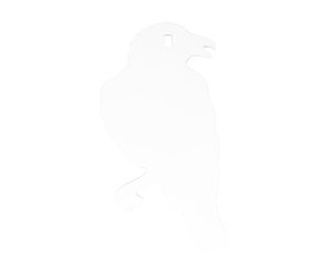B/C AR500 3/8" SILHOUETTE CROW WHT