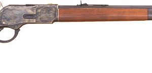 Cimarron 1873 sporting lever-action rifle with 24 inch octagon barrel, blued metal and walnut stock