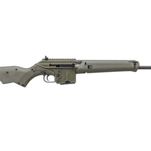 KelTec SU-16A rifle with OD green synthetic folding stock and integrated bipod and Picatinny rail