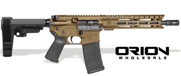 Diamondback DB15 5.56 10 inch pistol SBA3 brace burnt bronze finish