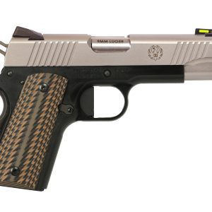 Ruger SR1911 9mm 4.25in commander pistol stainless slide G10 grips tritium sight
