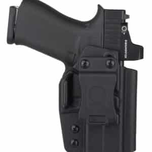 1791 Gunleather TACIWBG43XMOSBLKR Tactical Kydex  IWB Black Kydex Belt Clip Compatible w/Glock 43/43X/43X MOS/48 Right Hand
