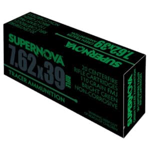 Piney Mountain Ammunition PMSN762G Green Tracer  7.62mm 110gr Full Metal Jacket 20 Per Box/10 Case