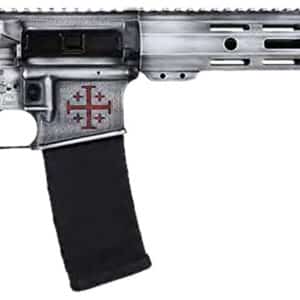Shark Coast Tactical Templar AR 5.56x45 16-inch M-LOK distressed white Cerakote with Magpul black furniture
