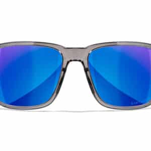 Wiley X AC6TRK09 Trek  M/L Blue Mirror Lens Polycarbonate Gloss Crystal Dark Gray Frame