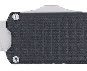 CobraTec Knives CTRNGBLKDNS Ranger  3.25" OTF Plain Stonewashed D2 Steel Blade, 4.75" Black Textured G10 Scales Handle
