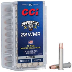 CCI 22WMRUP Uppercut  22WMR 40gr Jacketed Hollow Point 50 Per Box/10 Case