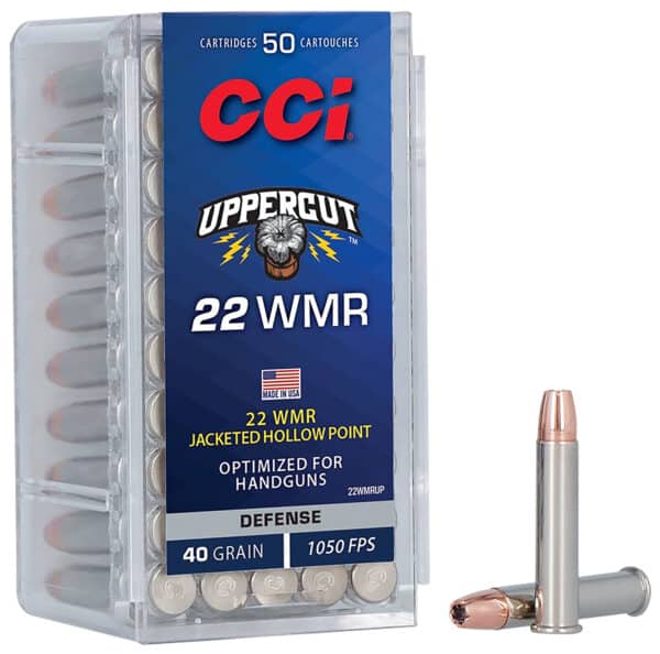 CCI 22WMRUP Uppercut  22WMR 40gr Jacketed Hollow Point 50 Per Box/10 Case