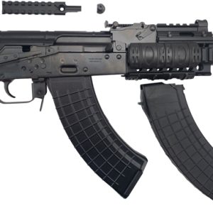 Pioneer AK0031-K-PRO Polish Hellpup AK pistol 7.62x39mm 7-inch barrel black furniture quad rail