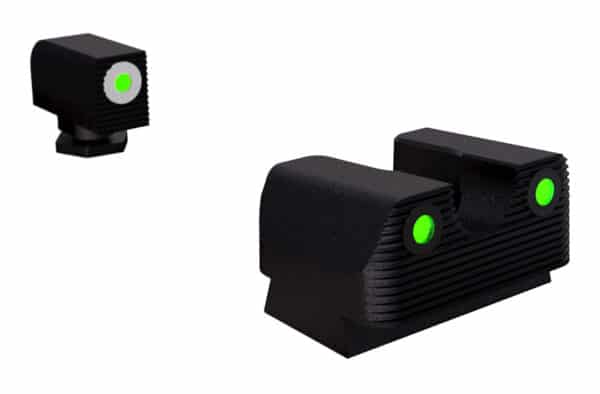 Rival Arms RA1B231G Night Sights for G17/G19  Green Tritium White Outline Front Sight-Green Tritium Black Outline Rear Sight