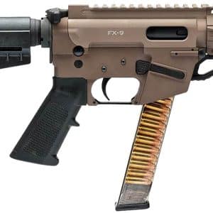 FREEDOM ORDNANCE FX9P4-FDE FX9P 9mm Luger pistol Flat Dark Earth with KAK Shockwave Blade and faux suppressor