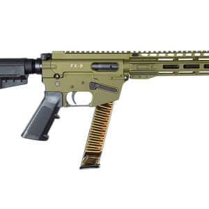 Freedom Ordnance FX9P10-ODG FX9P 9mm Luger AR pistol in OD Green with faux suppressor and KAK Shockwave Blade brace