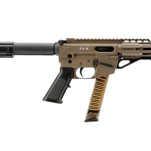 Freedom Ordnance FX9P 9mm Luger 4-inch AR pistol in Flat Dark Earth with SBA3 brace