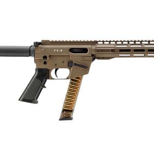 FREEDOM ORDNANCE FX9P 9mm Luger pistol in Flat Dark Earth with SB Mini brace and faux suppressor