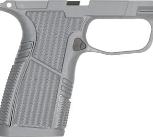 Tyrant CNC Snub Nose Grip Module for Sig Sauer P365 in gray, textured polymer