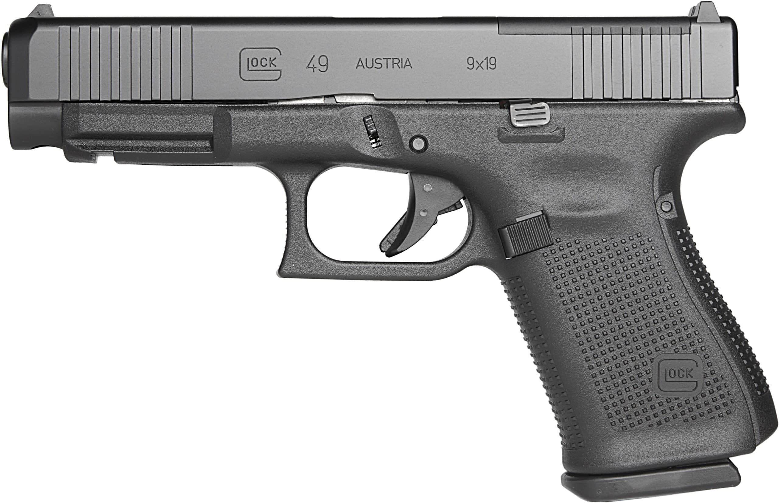 Glock G49 G5 9mm semi-auto pistol with 4.49-inch barrel and MOS7 optics readiness