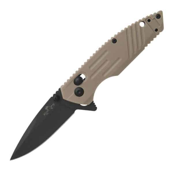 Bear & Son Zytel Slide Lock Folding Knife 2-3/4" Drop Point Desert Sand