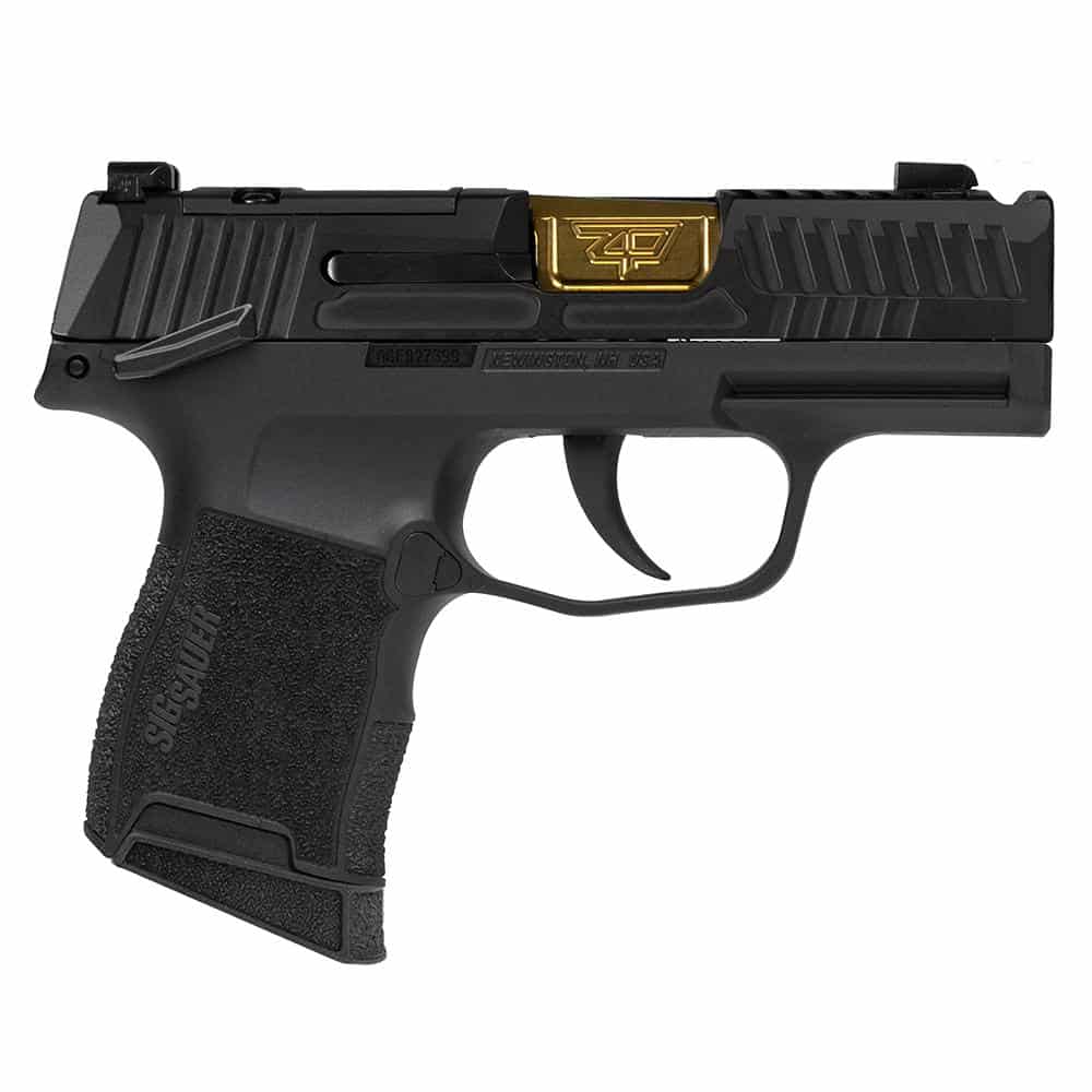 Sig Sauer P365 Outlander Black 9mm Luger with 3.1 in gold barrel and X-RAY3 sights