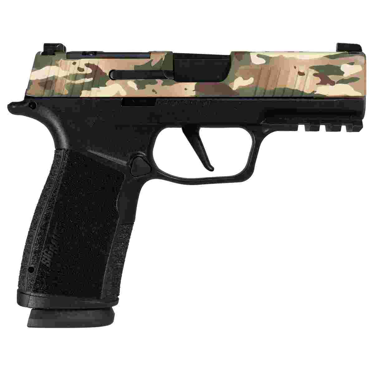 Sig Sauer P365 XMACRO TACOPS 9mm Luger with Multicam custom slide and compensator