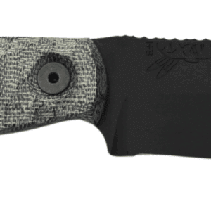 HALF FACE BLADES CROW SCALPER 4" BLADE, 8.3"OA, S45VN STEEL, ARMORY BLK, GRAY MICARTA GRIP
