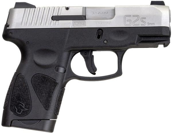 Taurus 1G2S939 G2S  Compact Frame 9mm Luger 7+1 3.20" Matte Stainless Steel Barrel, Matte Serrated Stainless Steel Slide, Black Polymer Frame w/Picatinny Rail & Polymer Grip, Right Hand