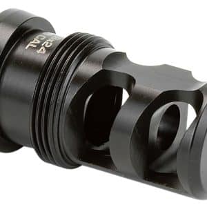 Griffin Armament TMPB65MM5824 Paladin 2 Port Taper Mount Black Melonite QPQ 17-4 Stainless Steel with 5/8"-24 tpi Threads, 1.88" OAL & 1.07" Diameter for 6.5mm