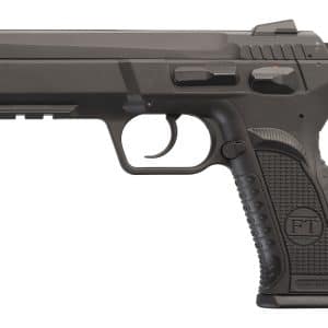 Tanfoglio IFG TFFORCEP40 Defiant Force Plus 40 S&W Caliber with 4.40" Barrel, 12+1 Capacity, Overall Black Finish, Picatinny Rail/Beavertail Short Frame, Serrated Steel Slide & Polymer Grip