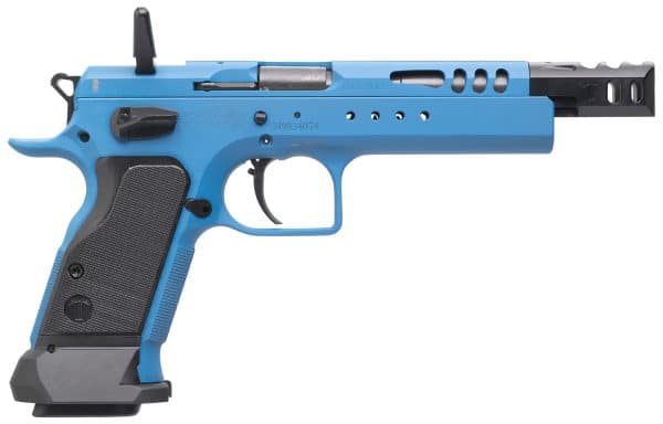 Tanfoglio IFG TFDOM9 Domina 9mm Luger 5.20-inch barrel blue steel ported slide black polymer grip