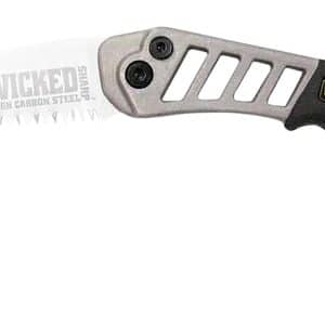 Wicked Tree Gear WTG001 Hand Saw  Folding Saw 7" High Carbon Steel Blade Black Overmolded Aluminum Handle
