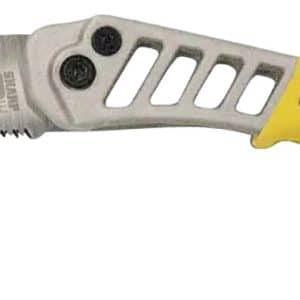 Wicked Tree Gear WTG007 Tough Utility  Folding Saw 7" High Carbon Steel Blade/Yellow Overmold Aluminum Handle